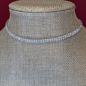Dazzling Silver Crystal Necklace
